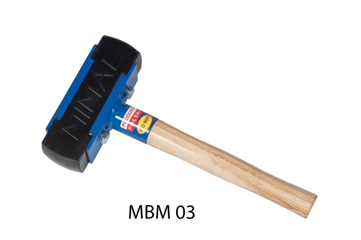 MIMAL MBM08 GUMMI-PFLASTERHAMMER Plattenlegerhammer 